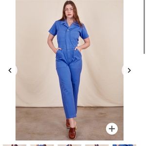 Cornflower Blue Big Bud Press Jumpsuit